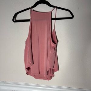 Silence + Noise peach pink high neck tank